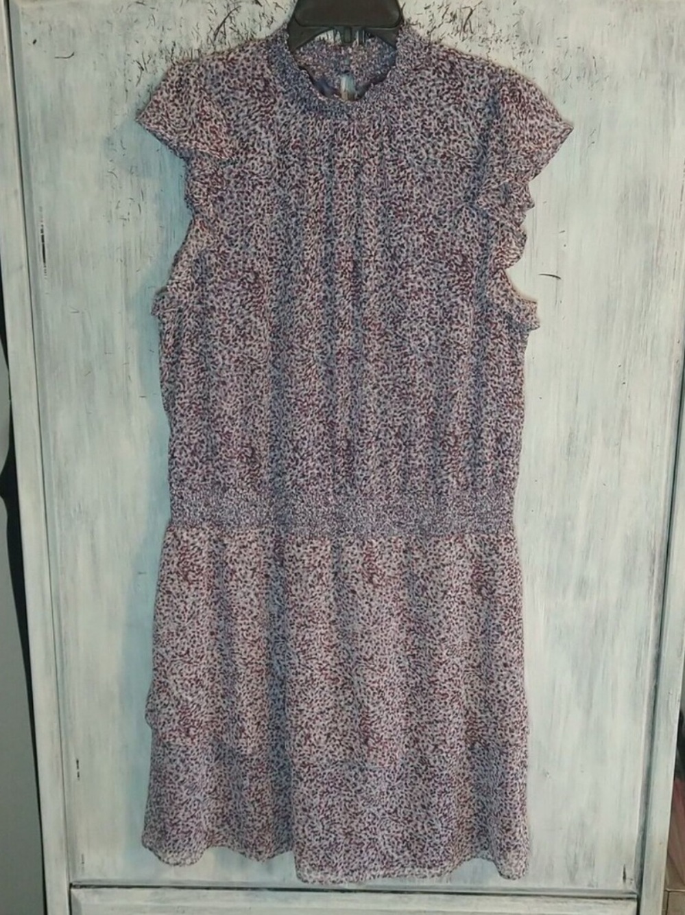 1. State Anthropologie Ruffled Layered Tiered Knee Length Dress Xl Boho Feminine